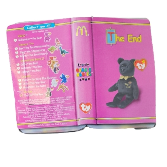 TY Beanie Babies The End 1999 Bear black plush  in box packaging - Picture 3 of 6